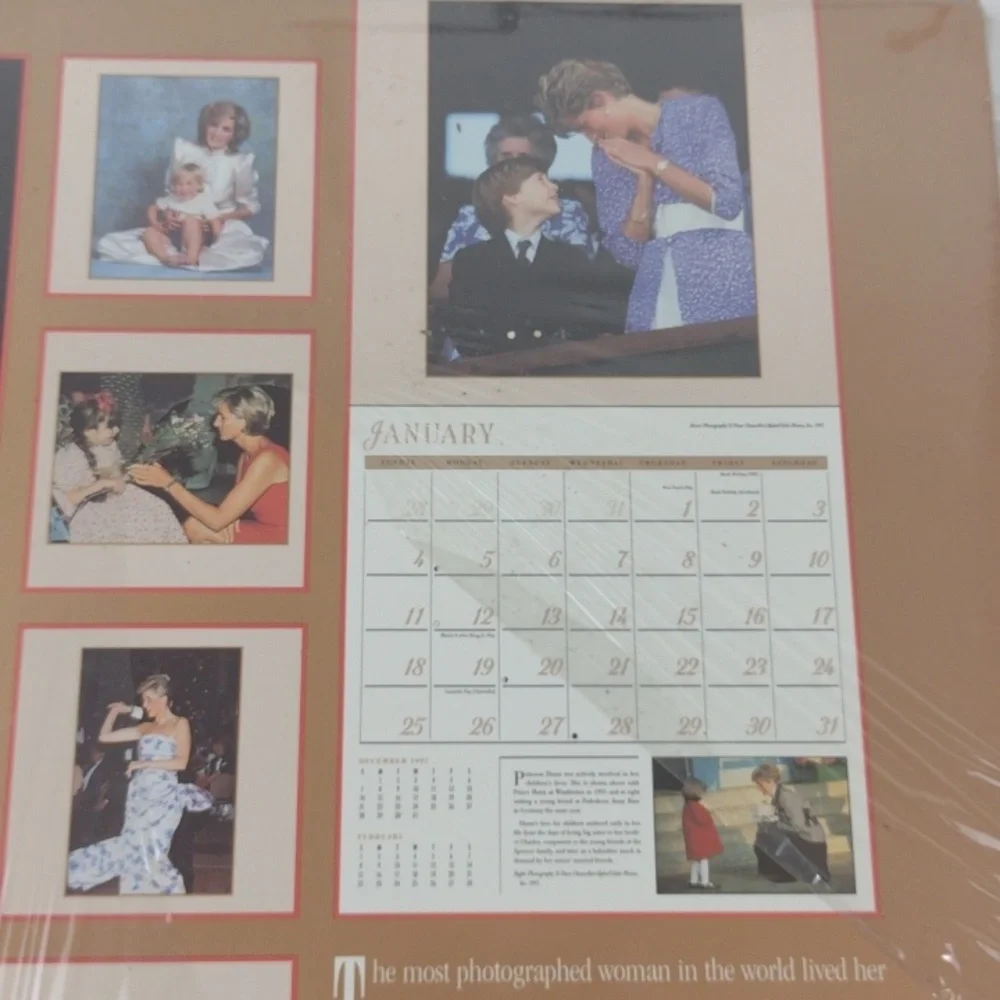 DIANA Princess of Wales 1998 Commemorative Calendar Shrink Wrapped